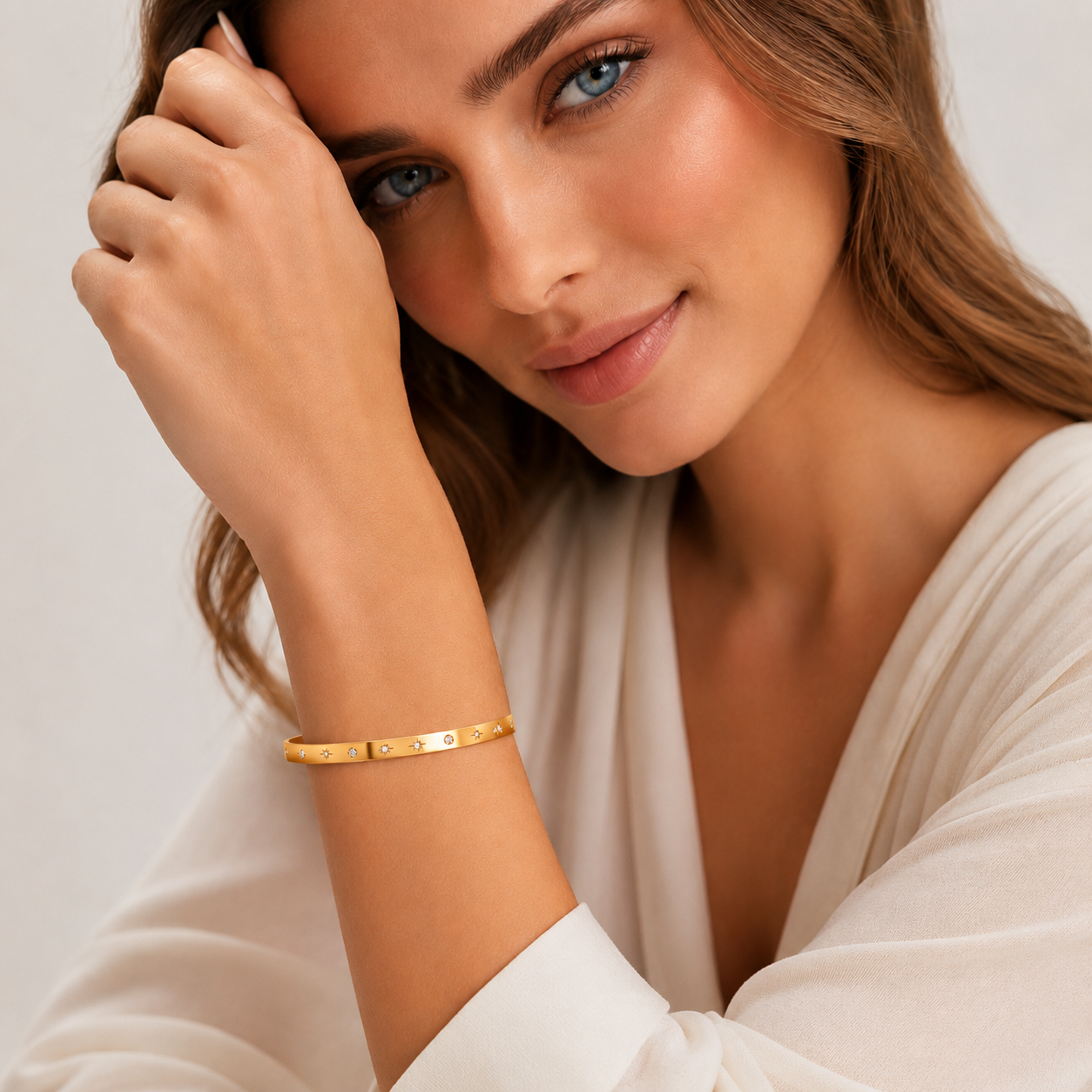 Star Gold Lab Grown Bangle