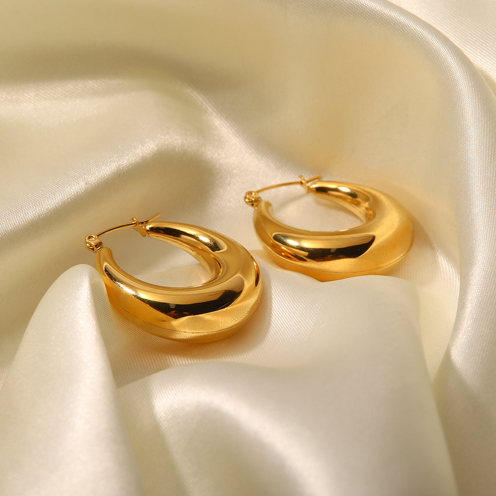 Bella Bold Hoop Earrings in Gold