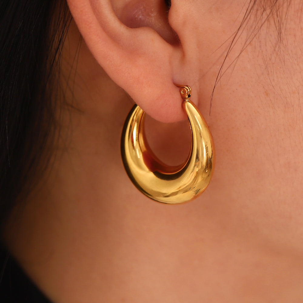 Bella Bold Hoop Earrings in Gold