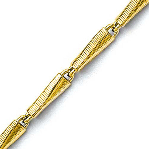 14K Solid Yellow Gold Handmade Custom Signature Liam Necklace 4.5 x 4.5 mm Thick 