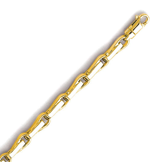 14K Solid Yellow Gold Handmade Custom Signature Copenhagen Necklace 5.2 x 5.2 mm Thick
