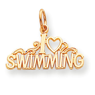 10K Gold Swimming Charm