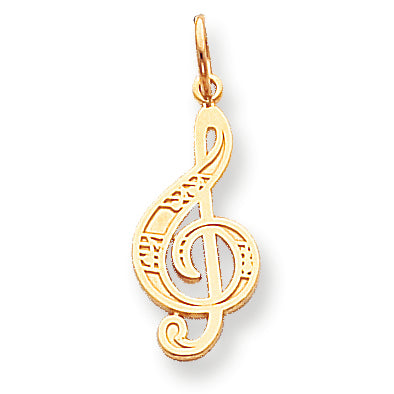 10K Gold TREBLE CLEF CHARM