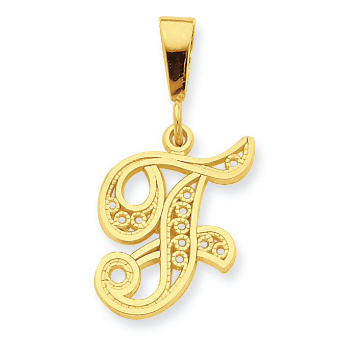 10K Gold Initial F Charm
