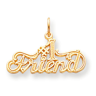 10K Gold #1 Friend Charm