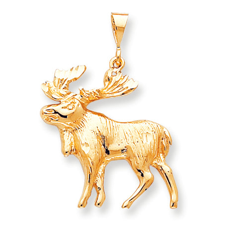 10K Gold Moose Charm