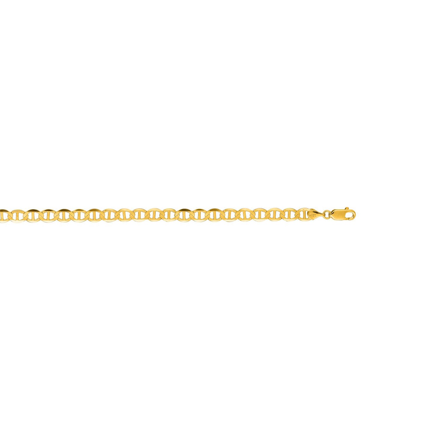 10K Solid Yellow Gold Mariner Chain Necklace 5.5mm thick 30 Inches