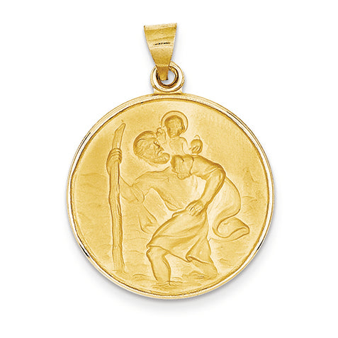 18k Saint Christopher Medal Pendant