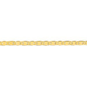 14K Solid Yellow Gold Mariner Link 2.2mm thick 16 Inches