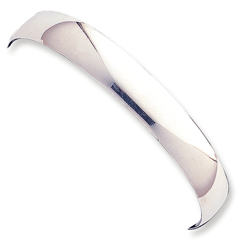Sterling Silver 9.75mm Solid Polished Plain Slip-On Bangle Bracelet