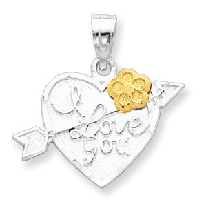 Sterling Silver I Love You Heart Charm