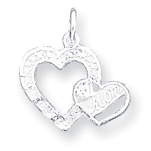 Sterling Silver #1 Mom Heart Charm