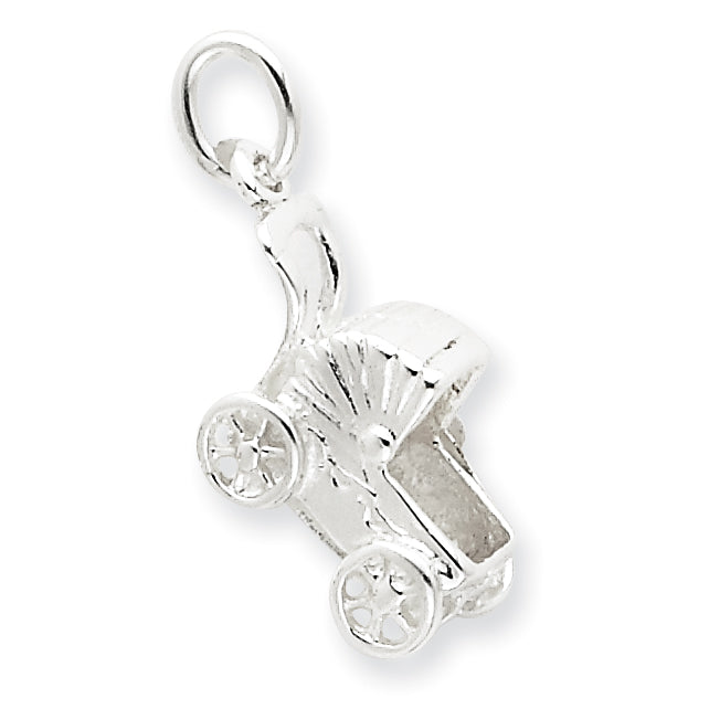 Sterling Silver Baby Buggie Charm