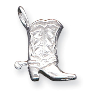 Sterling Silver Cowboy Boot Charm