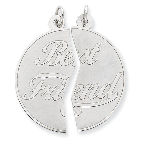 Sterling Silver 2-Piece Best Friend Disc Charm