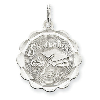 Sterling Silver Graduation Day Disc Charm