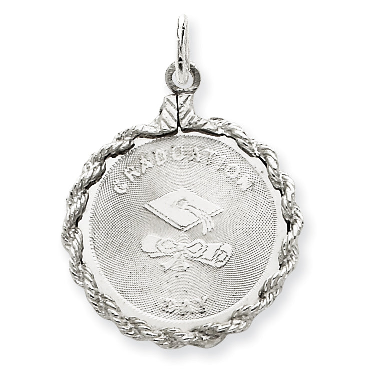 Sterling Silver Graduation Day Disc Charm