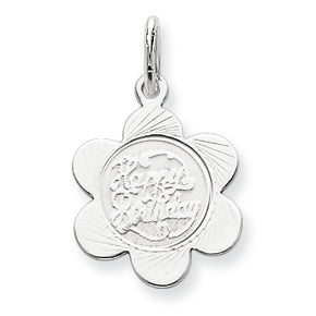 Sterling Silver Happy Birthday Disc Charm