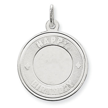 Sterling Silver Happy Birthday Disc Charm