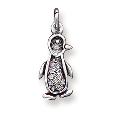 SS Filigree Penguin Charm