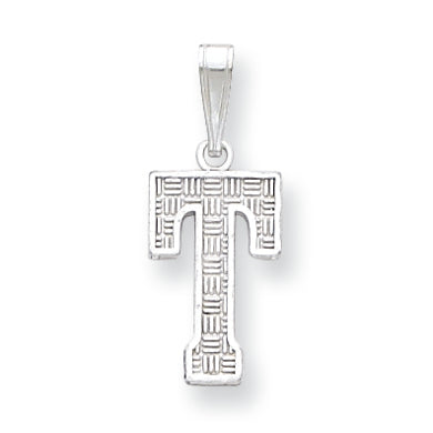 Sterling Silver Initial T Charm
