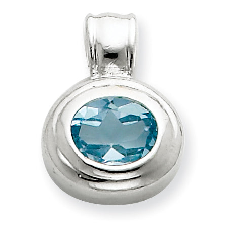 Sterling Silver Blue Topaz Pendant