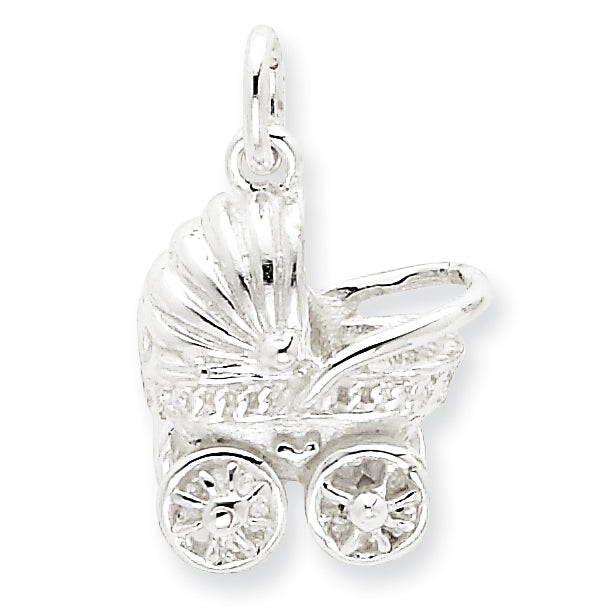 Sterling Silver Baby Carriage Charm