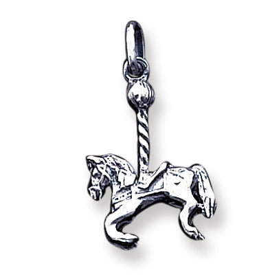 Sterling Silver Antiqued Carousel Horse