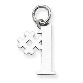 Sterling Silver # 1 Charm
