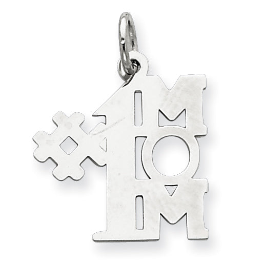 Sterling Silver # 1 Mom Charm
