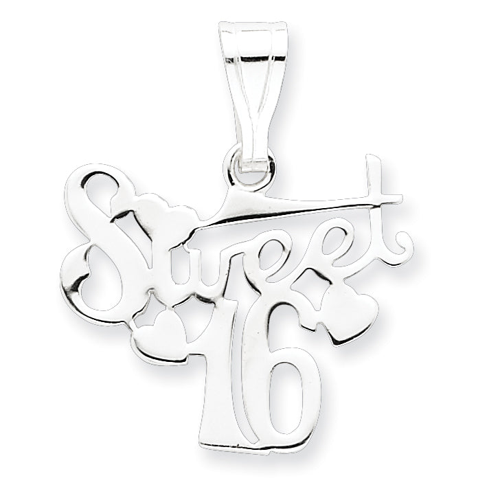 Sterling Silver Sweet 16 Pendant
