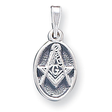 Sterling Silver Antiqued Masonic Charm