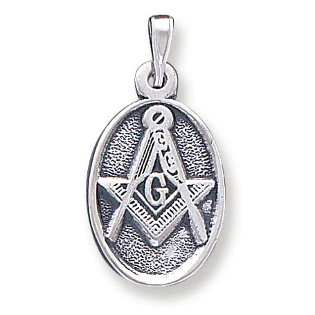 Sterling Silver Antiqued Masonic Pendant