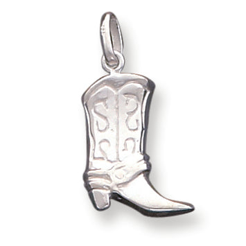 Sterling Silver Cowboy Boot Charm