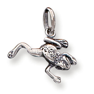 Sterling Silver Antiqued Frog Charm