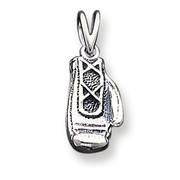 Sterling Silver Antiqued Boxing Glove Charm