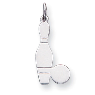 Sterling Silver Bowling Ball & Pin Charm