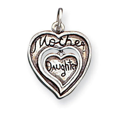 Sterling Silver Antique Mother & Daughter Charm