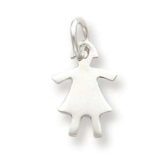 Sterling Silver Girl Charm