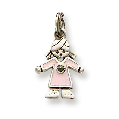 Sterling Silver Girl Charm