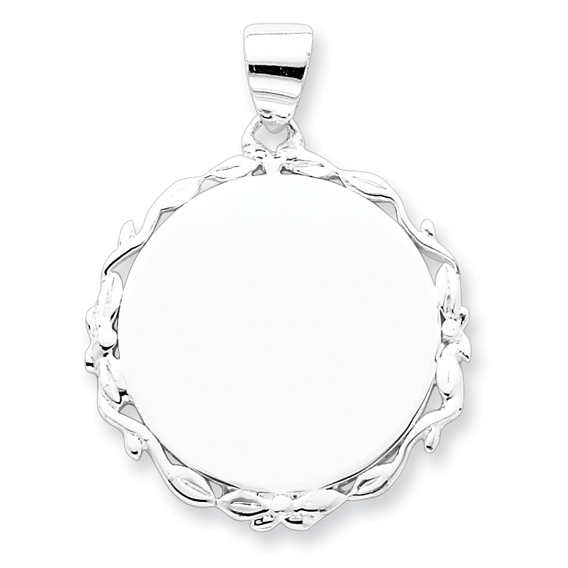 Sterling Silver Fancy Round Pendant