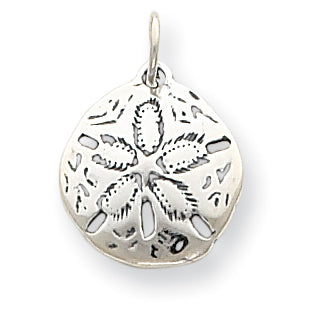 Sterling Silver Antiqued Sand Dollar Charm