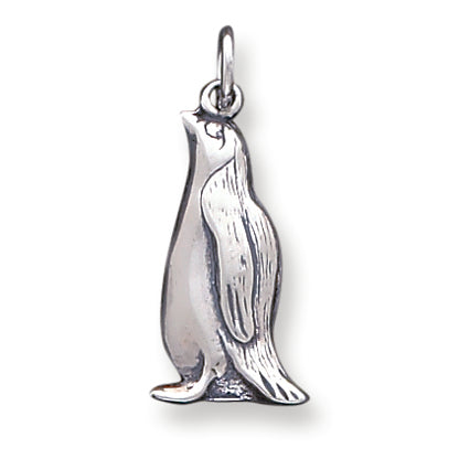Sterling Silver Antiqued Penguin Charm