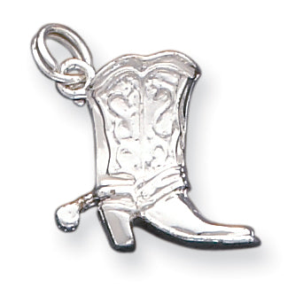 Sterling Silver Cowboy Boot Charm