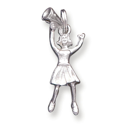 Sterling Silver Cheerleader Charm