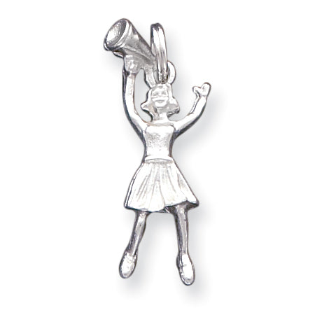 Sterling Silver Cheerleader Charm