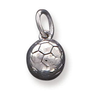 Sterling Silver Antique Soccer Ball Charm