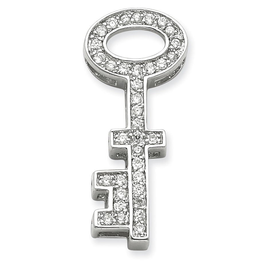 Sterling Silver CZ Key Slide