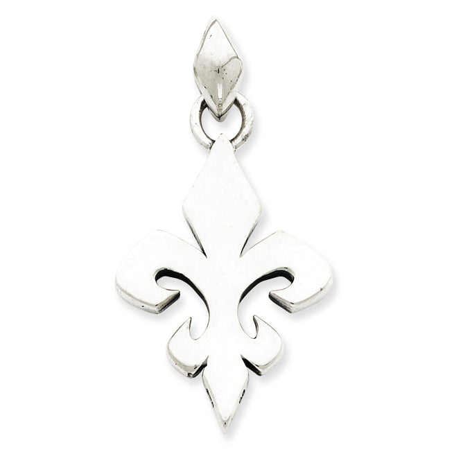 Sterling Silver Gothic Fleur de lis Pendant