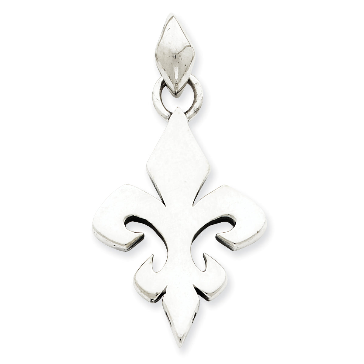 Sterling Silver Gothic Fleur de lis Pendant